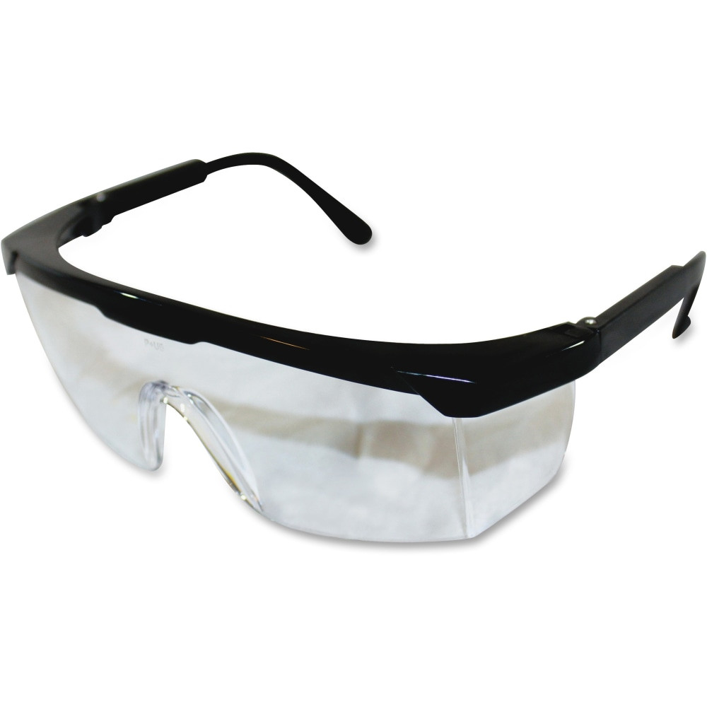 IMPACT PRODUCTS INC. ProGuard 7334BCT  Classic 801 Single Lens Safety Eyewear - Universal Size - Ultraviolet, Impact, Eye Protection - Polycarbonate - Clear Lens - Clear Frame - Scratch Resistant, Adjustable Temple, High Visibility, Wraparound Lens, 