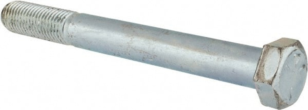MSC MSC-30165-8 Hex Head Cap Screw: 7/8-9 x 8", Grade 5 Steel, Zinc-Plated