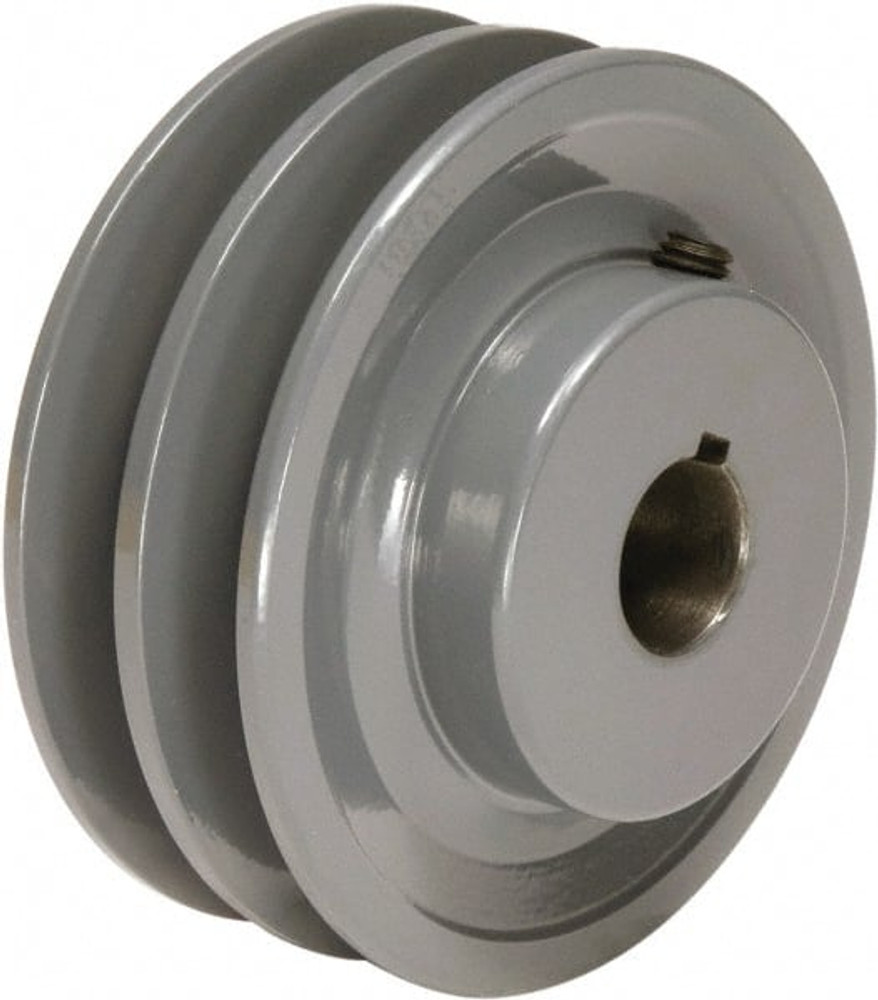 TB Wood's 2BK401 1" Bore Diam, 3.95" OD, Finished Bore Two Groove Sheave