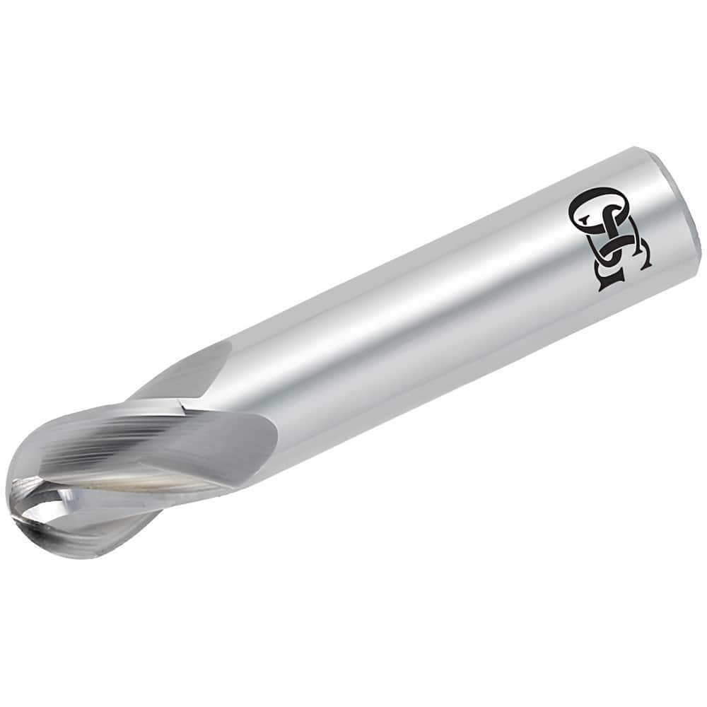 OSG 414-3750-BN08 Ball End Mill: 0.375" Dia, 0.625" LOC, 4 Flute, Solid Carbide