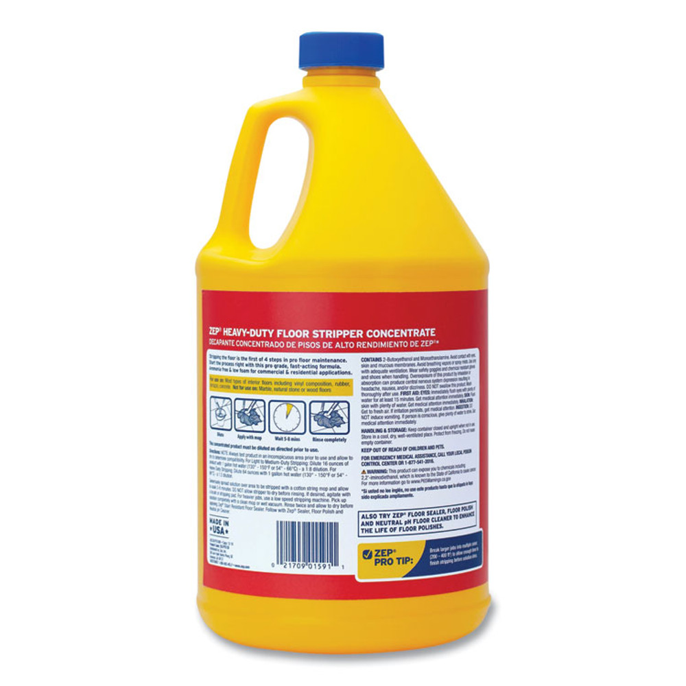 ZEP INC. Commercial® ZULFFS128CT Floor Stripper, Unscented, 1 gal, 4/Carton