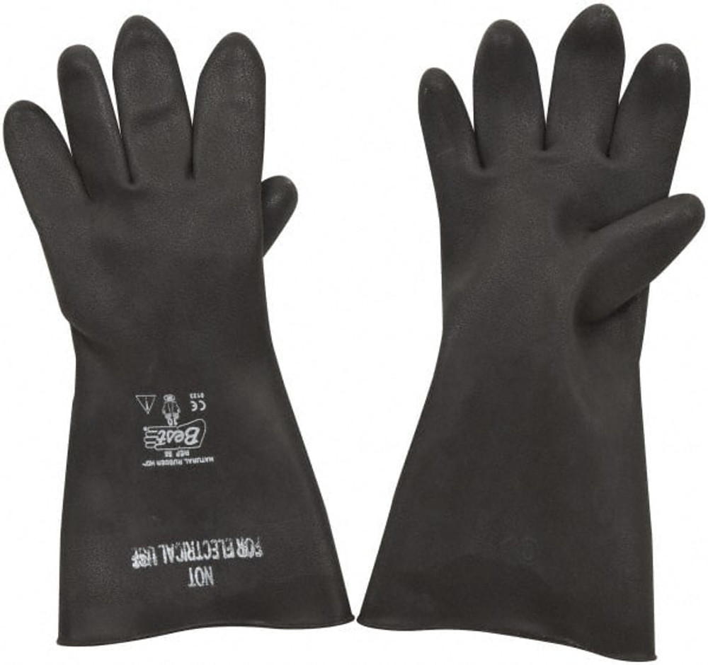 SHOWA 55-10 Chemical Resistant Gloves: X-Large, 40 mil Thick, Latex, Unsupported