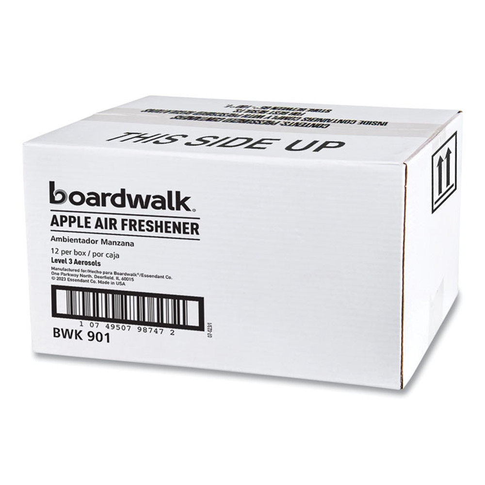 BOARDWALK 901 Metered Air Freshener Refill, Apple Harvest, 7 oz Aerosol Spray, 12/Carton