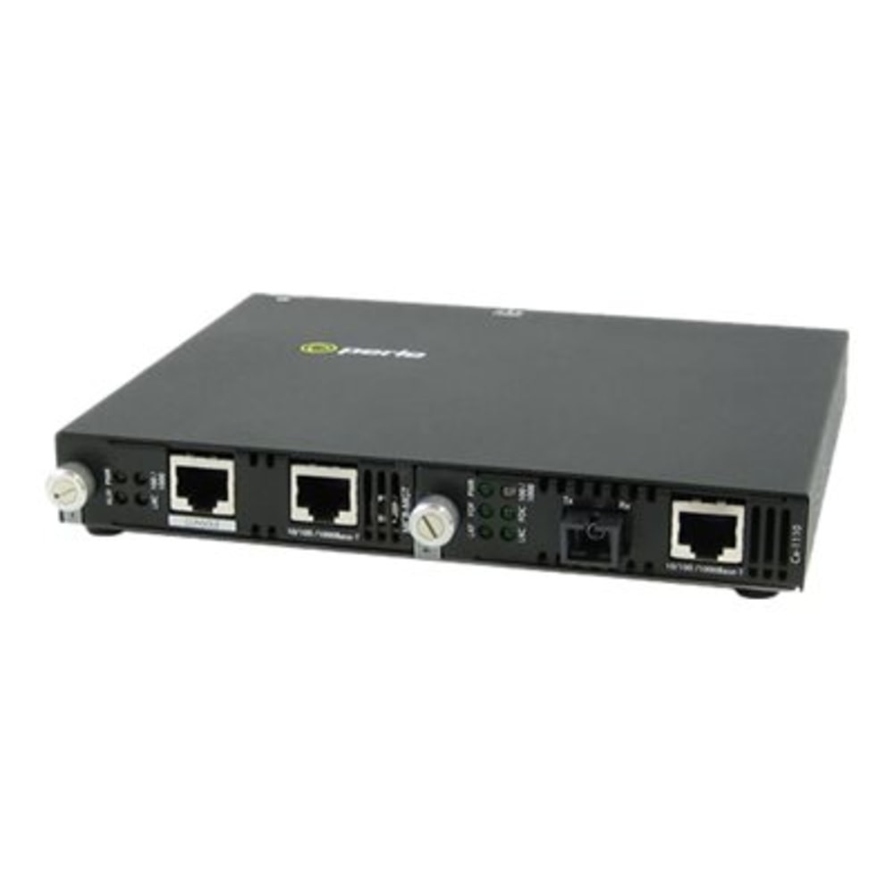 PERLE SYSTEMS 05070884 Perle SMI-1110-S1SC120D - Fiber media converter - GigE - 10Base-T, 100Base-TX, 1000Base-T, 1000Base-BX-D - RJ-45 / SC single-mode - up to 74.6 miles - 1590 (TX) / 1510 (RX) nm