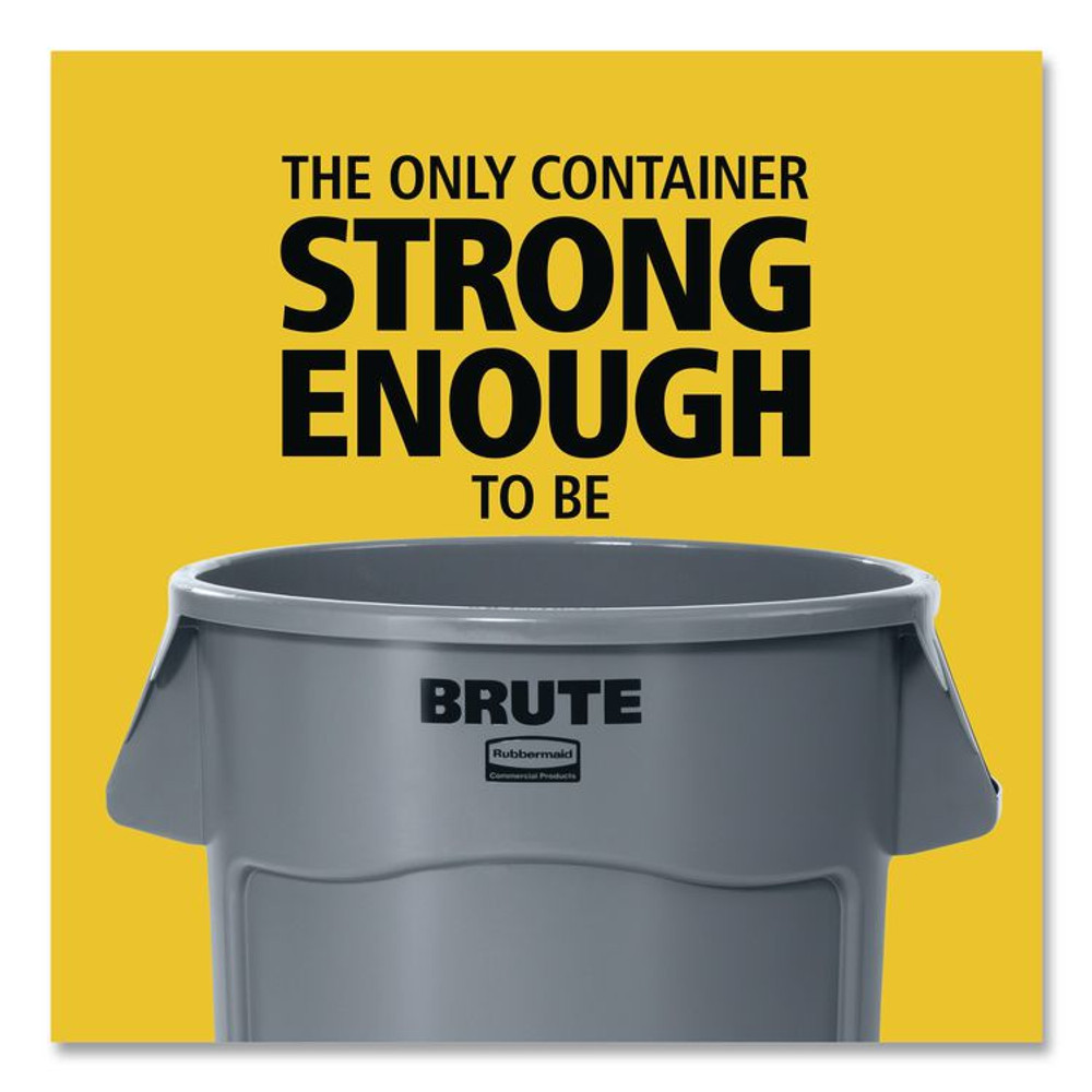 RUBBERMAID COMMERCIAL PROD. 264360BE Vented Round Brute Container, 44 gal, Plastic, Blue