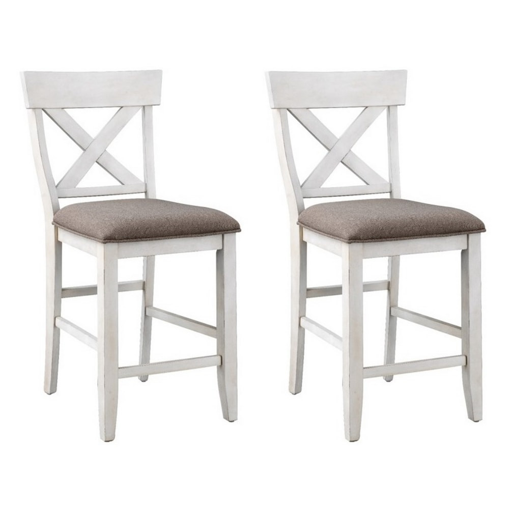 COAST TO COAST IMPORTS, LLC. Coast to Coast 48107  Counter-Height Dining Chairs, Brown, Set Of 2 Chairs