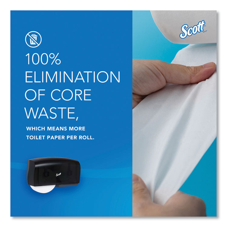 KIMBERLY-CLARK PROFESSIONAL Scott® 09608 Essential Coreless Twin Jumbo Roll Tissue Dispenser, 20 x 6 x 11, Black