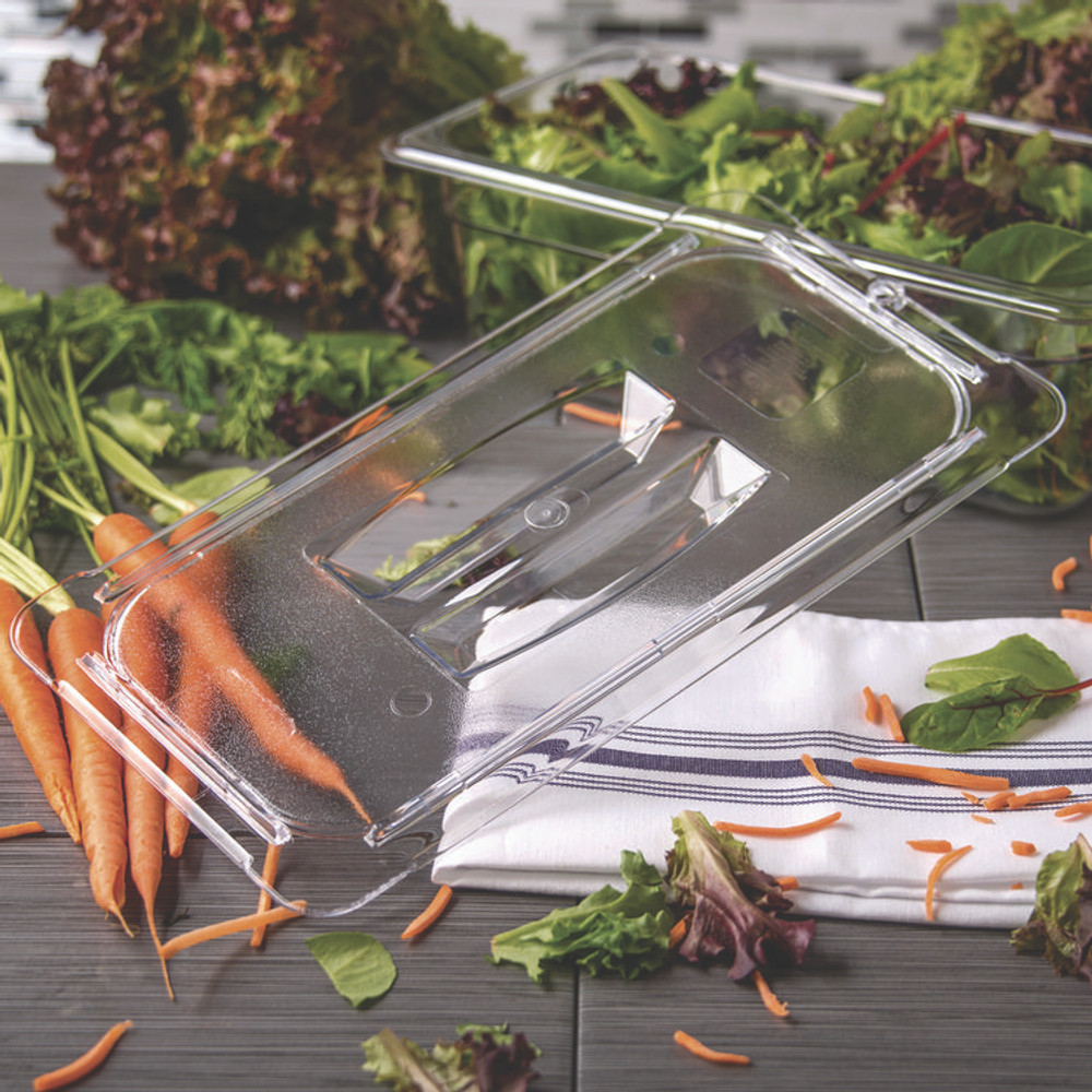 CFS BRANDS Carlisle 10270U07 StorPlus Polycarbonate Handled Universal Lid, 7 x 12.5 x 0.88, Clear, Plastic