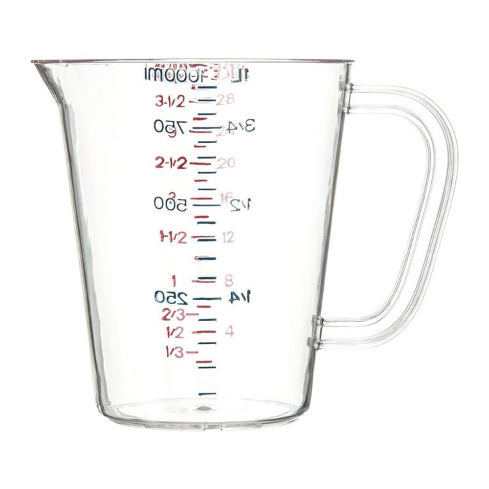 CFS BRANDS Carlisle 4314307 Commercial Measuring Cup, 1 qt, Clear