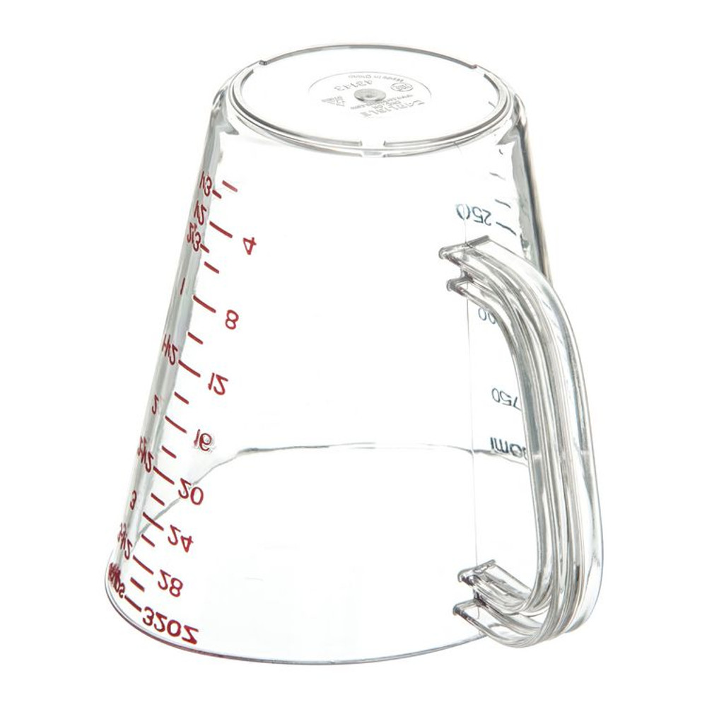 CFS BRANDS Carlisle 4314307 Commercial Measuring Cup, 1 qt, Plastic, Clear