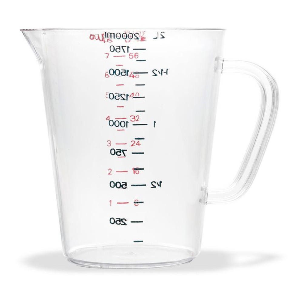 CFS BRANDS Carlisle 4314407 Commercial Measuring Cup, 0.5 gal, Clear