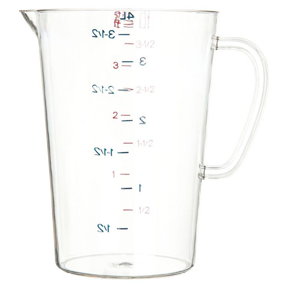 CFS BRANDS Carlisle 4314507 Commercial Measuring Cup, 1 gal, Clear