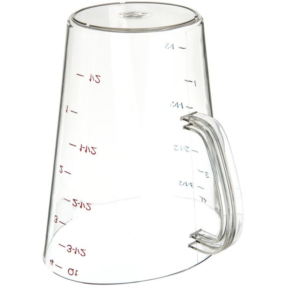 CFS BRANDS Carlisle 4314507 Commercial Measuring Cup, 1 gal, Clear