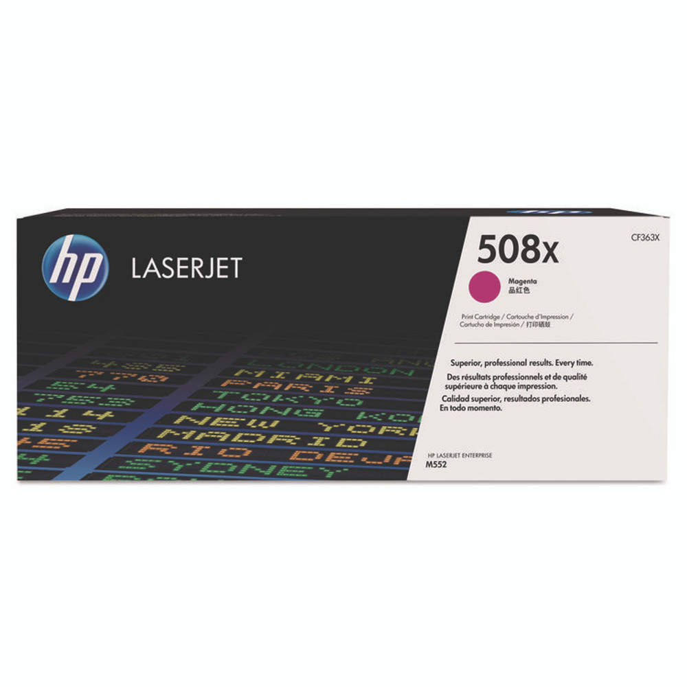 HP INC CF363X HP 508X, (CF363X) High-Yield Magenta Original LaserJet Toner Cartridge