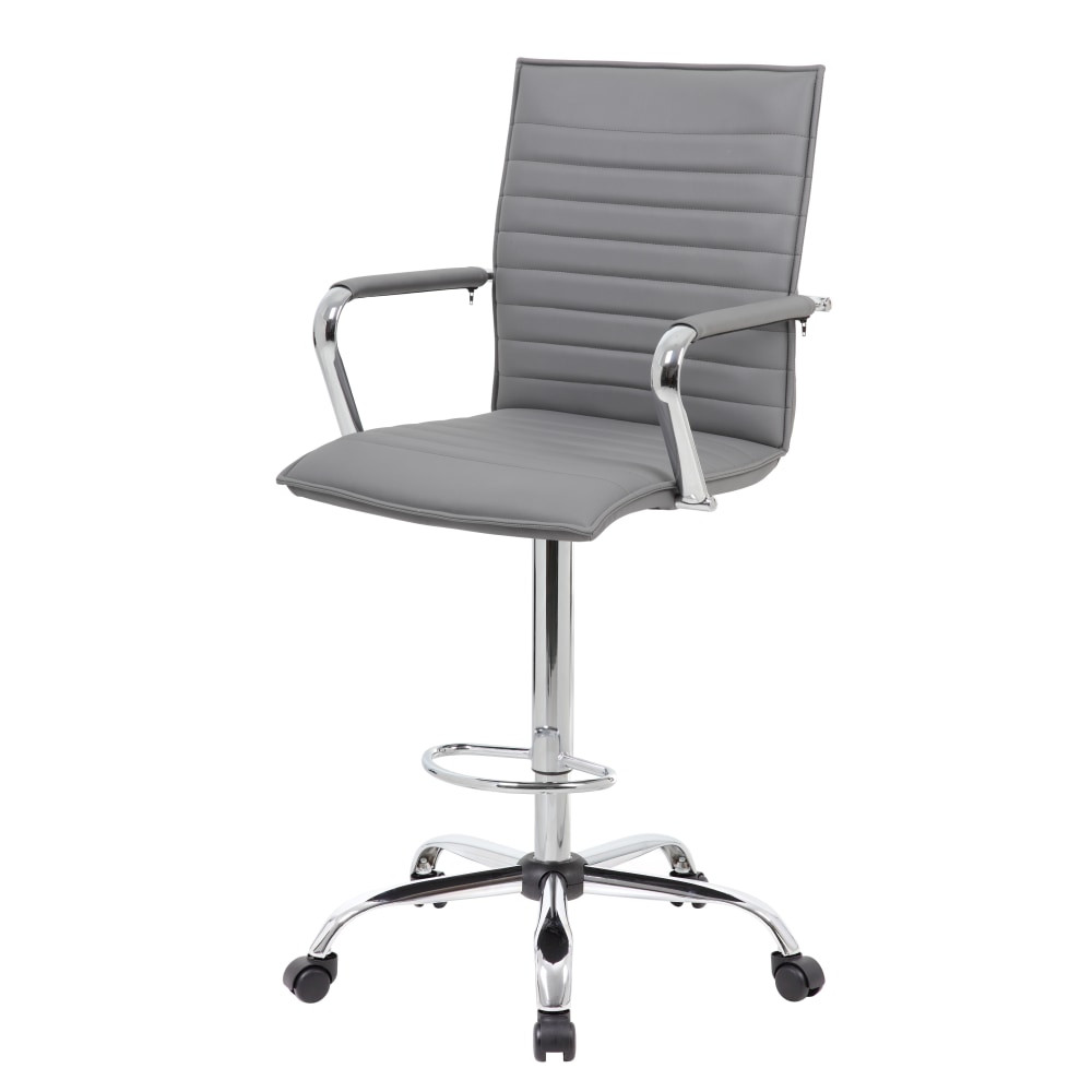 NORSTAR OFFICE PRODUCTS INC. Boss Office Products B16533C-GY  Drafting Stool, Gray/Chrome