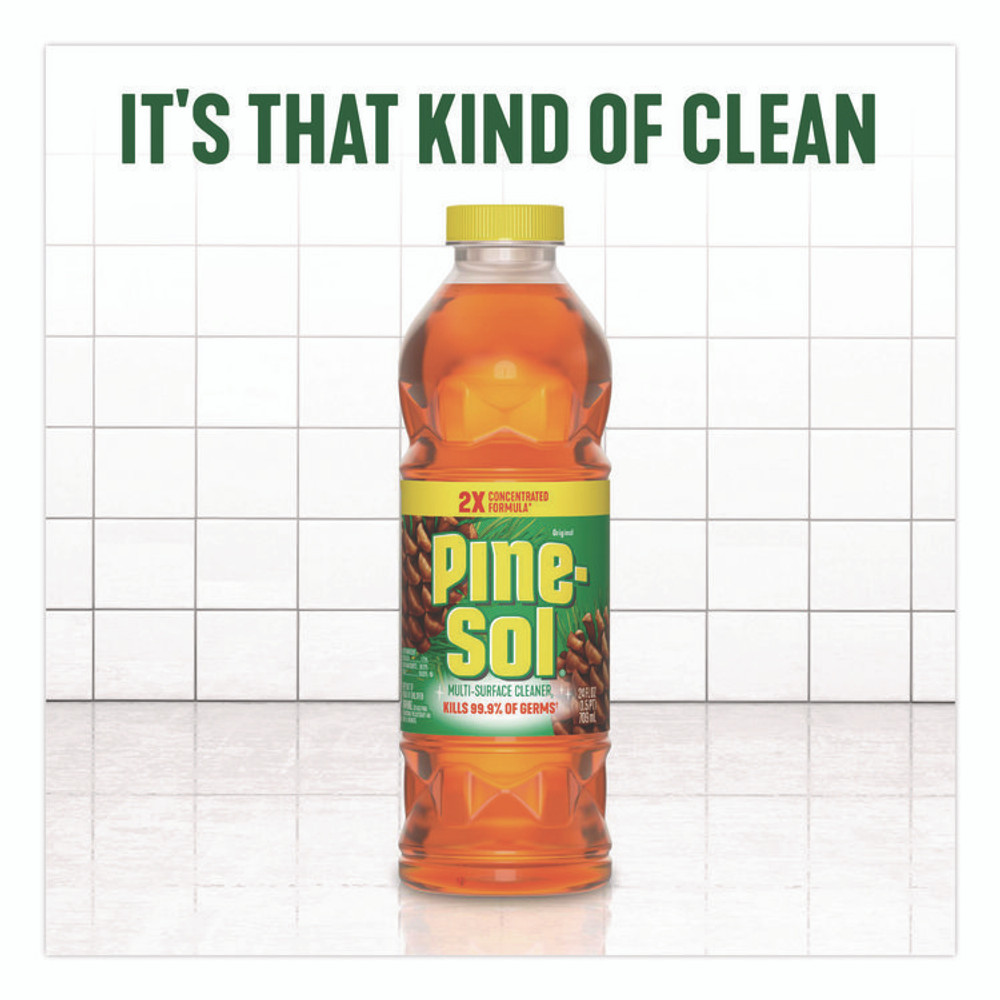 CLOROX SALES CO. Pine-Sol® 60146CT Multi-Surface Cleaner Disinfectant Concentrated, Pine Scent, 14 oz Bottle, 12/Carton