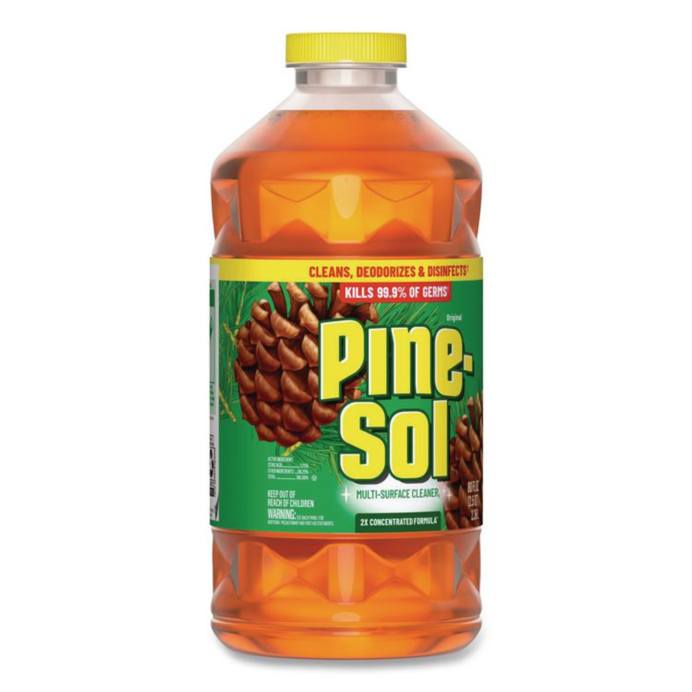 CLOROX SALES CO. Pine-Sol® 60160CT Multi-Surface Cleaner Disinfectant Concentrated, Pine Scent, 80 oz Bottle, 6/Carton
