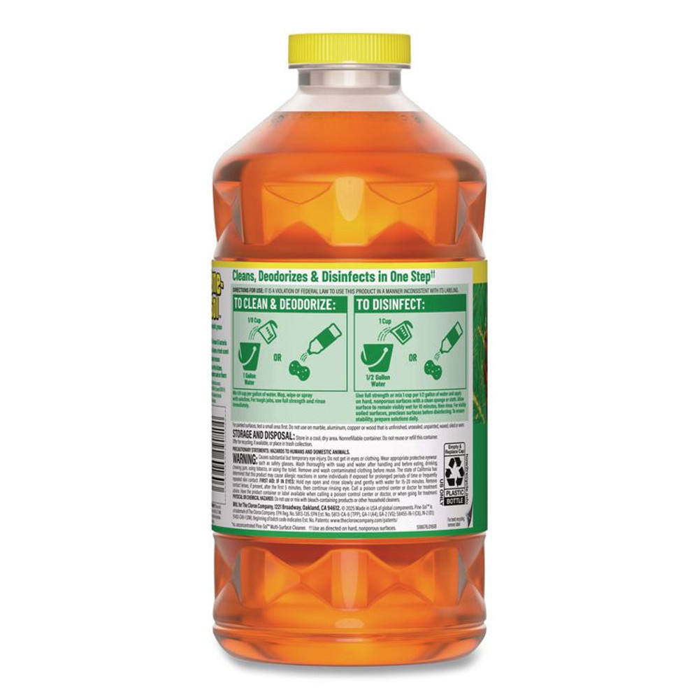 CLOROX SALES CO. Pine-Sol® 60160CT Multi-Surface Cleaner Disinfectant Concentrated, Pine Scent, 80 oz Bottle, 6/Carton