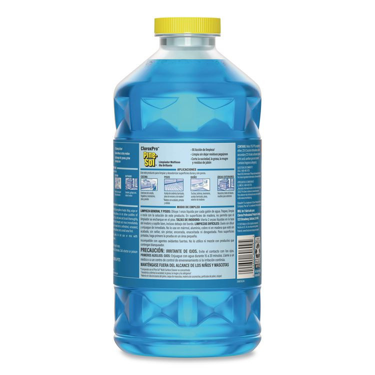 CLOROX SALES CO. Pine-Sol® 60609CT CloroxPro Multi-Surface Cleaner Concentrated, Sparkling Wave Scent, 80 oz Bottle, 3/Carton