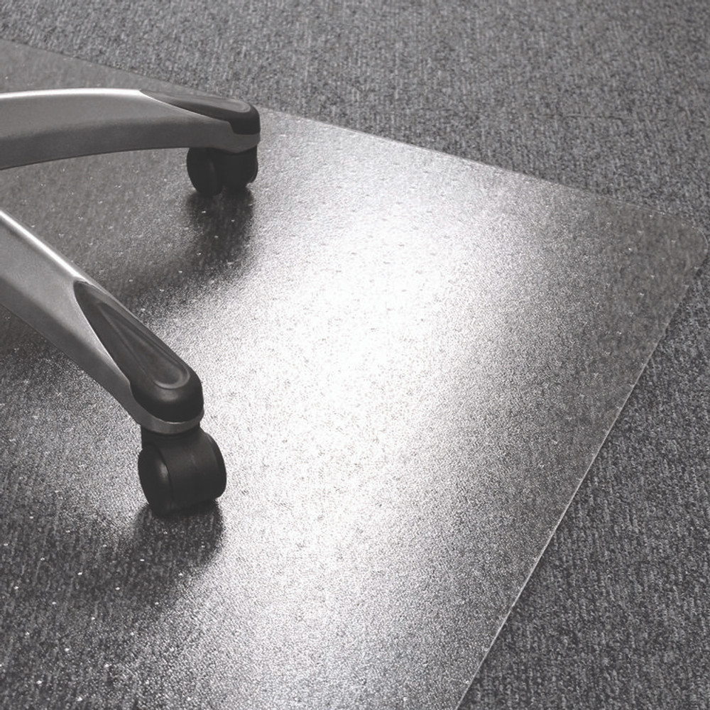 FLOORTEX ER1115223ER Cleartex Ultimat Polycarbonate Chair Mat for Low/Medium Pile Carpet, 48 x 60, Clear