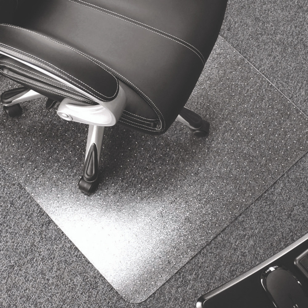 FLOORTEX ER1115223ER Cleartex Ultimat Polycarbonate Chair Mat for Low/Medium Pile Carpet, 48 x 60, Clear