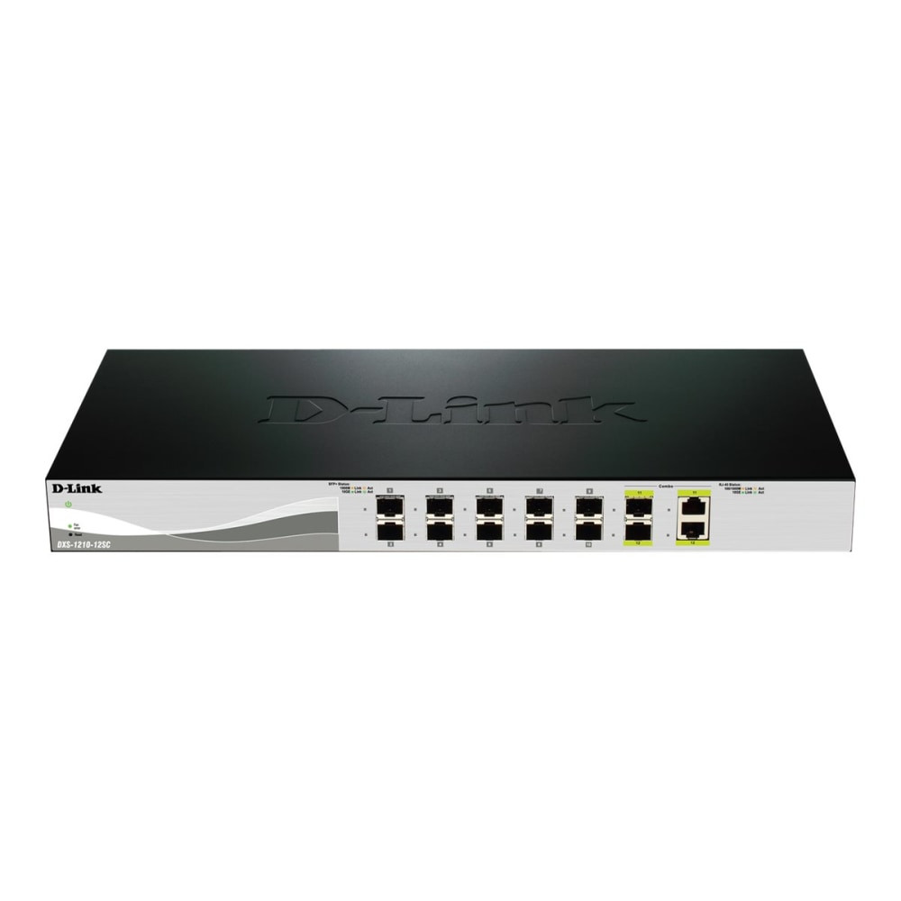 D-LINK SYSTEMS USA, INC. D-Link DXS-1210-12SC  10G Smart Switch With 10-Port 10G SFP+ And 2-Port 10GBASE-T/SFP+ Combo Port