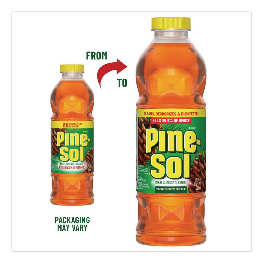 CLOROX SALES CO. Pine-Sol® 60149CT Multi-Surface Cleaner Disinfectant Concentrated, Pine Scent, 20 oz Bottle, 8/Carton