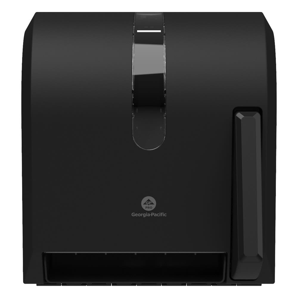 GEORGIA-PACIFIC CORPORATION 54338 Georgia-Pacific PRO Series Universal Push-Paddle Paper Towel Dispenser, 54338A, 13in x 14.15in x 11.25in, Black, 1 Dispenser