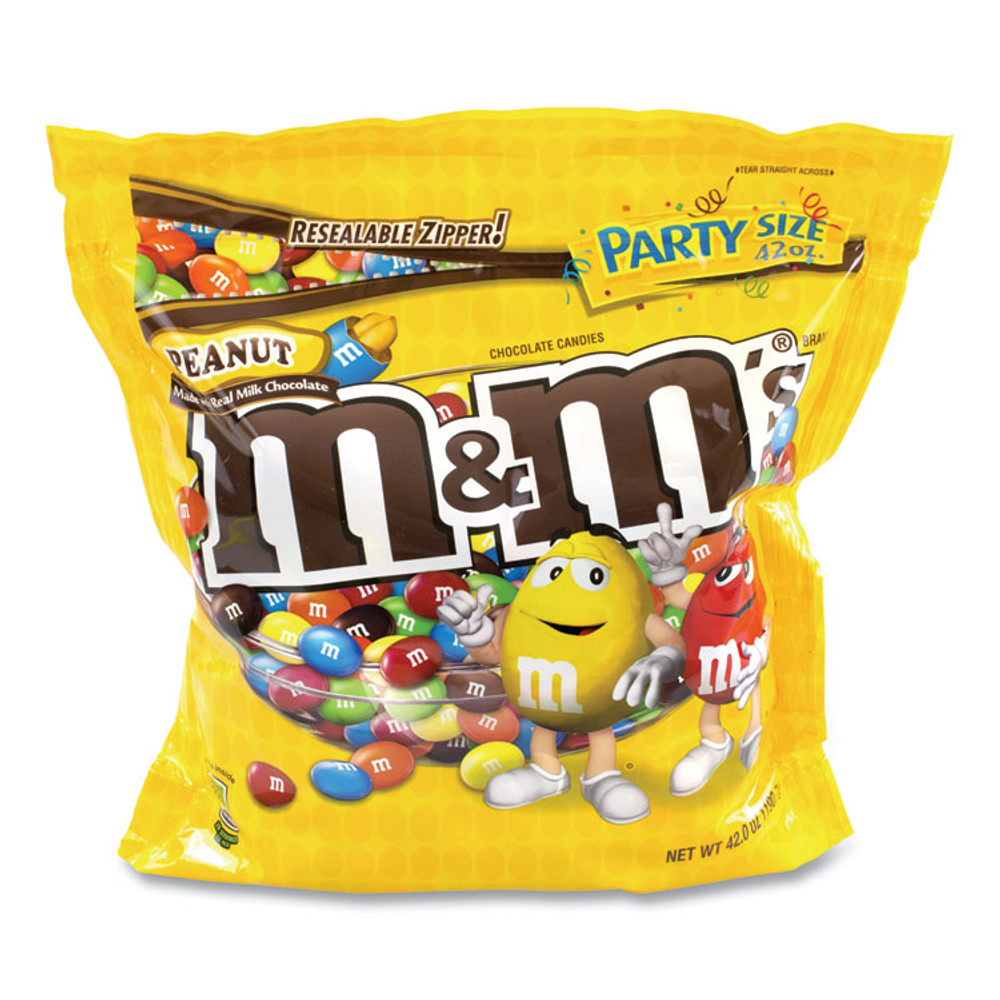 MARS, INC. & M's® 20901304 SUP Party Bag Peanut, 42 oz Bag, 2 Bags/Pack