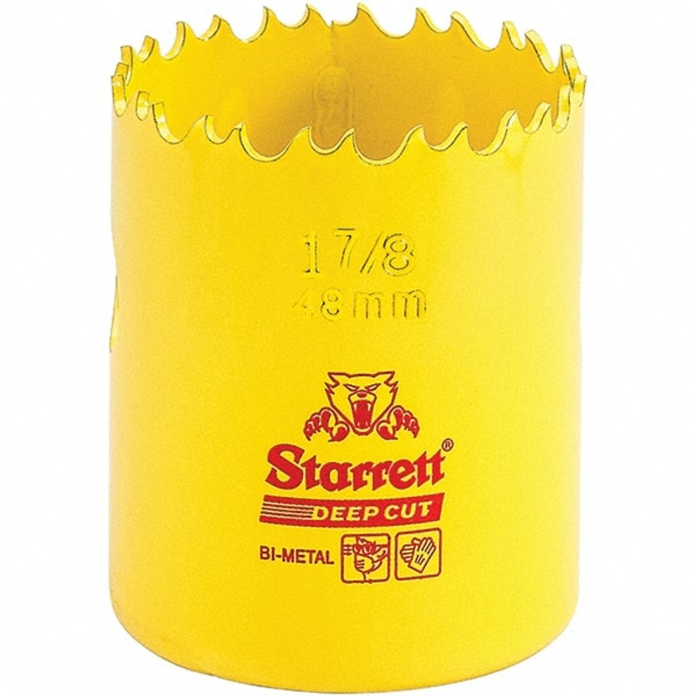 Starrett 00440 Hole Saw: 1-7/8" Saw Dia, 2" Cut Depth