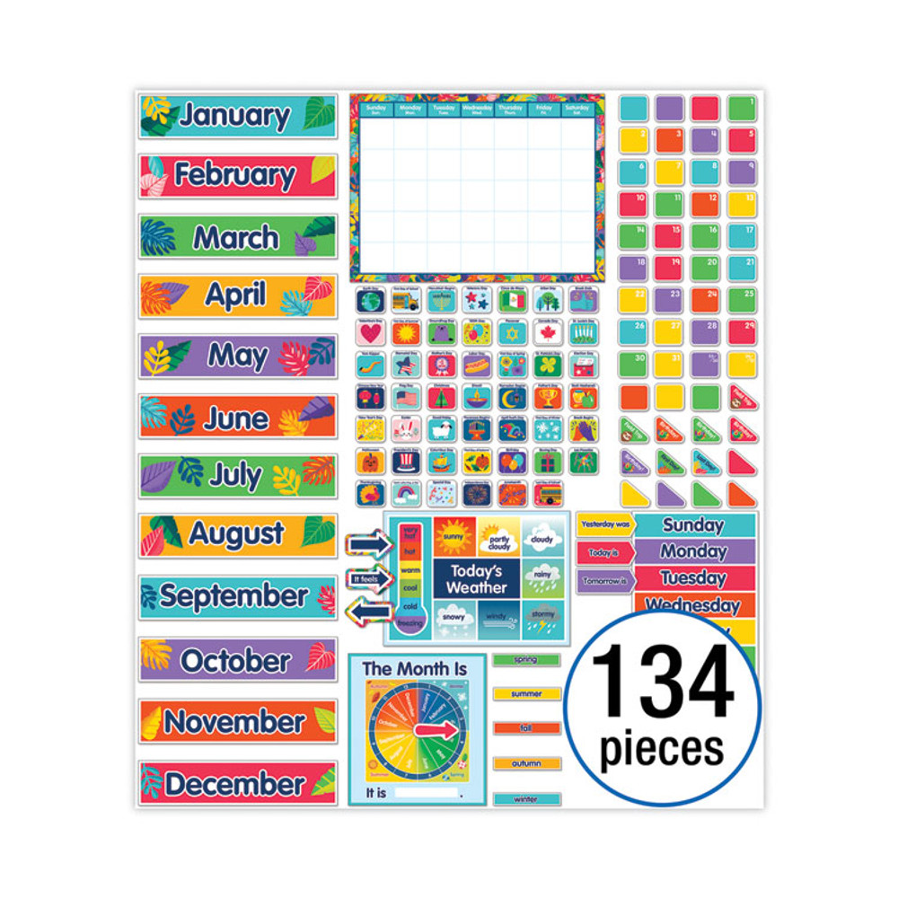 CARSON-DELLOSA EDUCATION 110486 Calendar Bulletin Board Set, One World, 134 Pieces