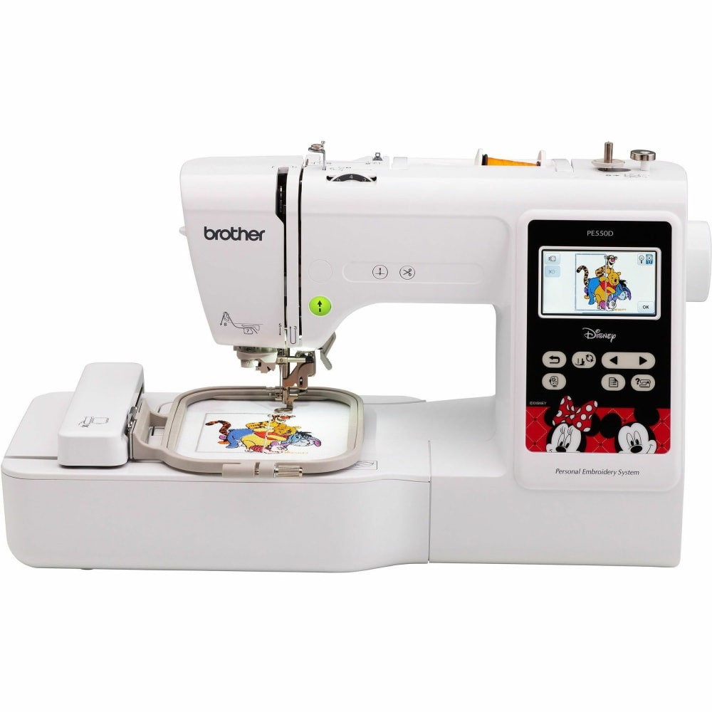 BROTHER INTL CORP PE550D Brother 4in x 4in Embroidery Machine With Built-In Disney Designs, White