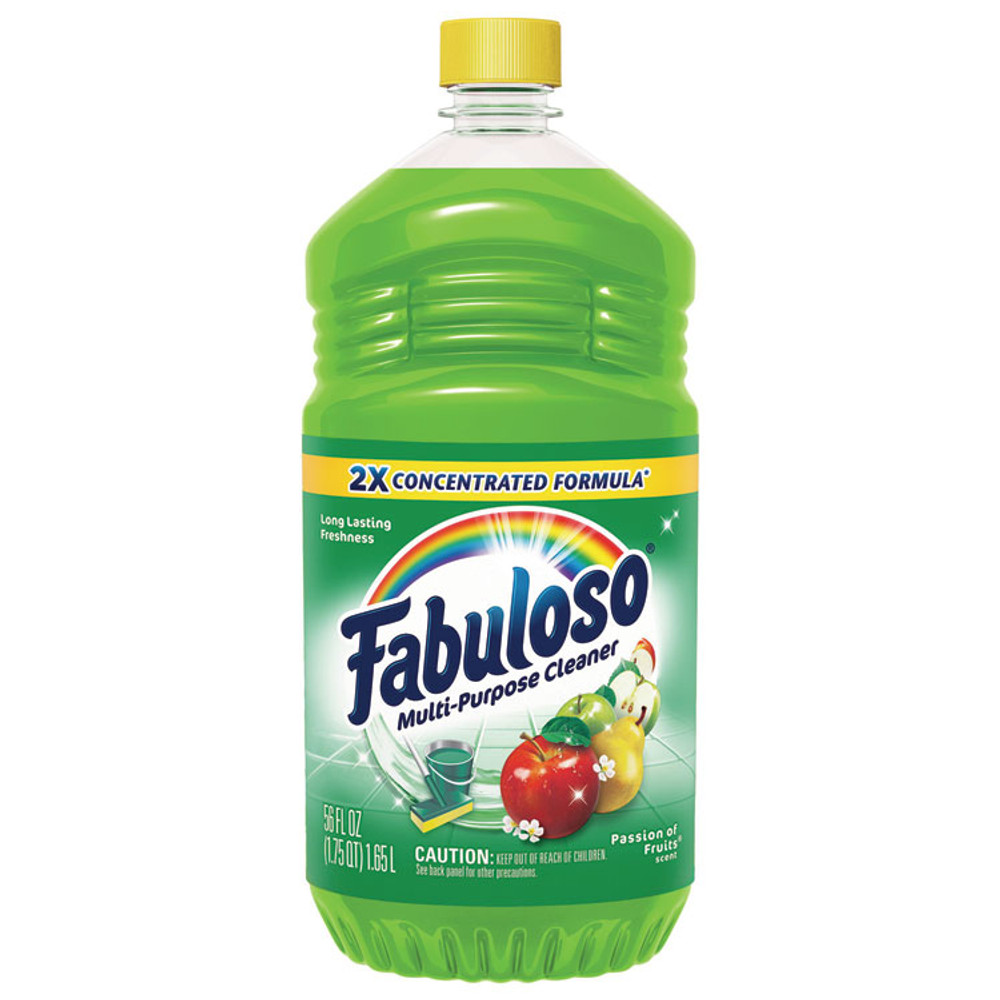 COLGATE PALMOLIVE, IPD. Fabuloso® 53043 Multi-use Cleaner, Passion Fruit Scent, 56 oz, Bottle, 6/Carton