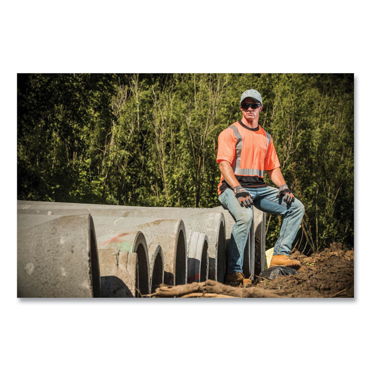 TENACIOUS HOLDINGS, INC. ergodyne® 22515 GloWear 8289BK Class 2 Hi-Vis T-Shirt with Black Bottom, X-Large, Orange