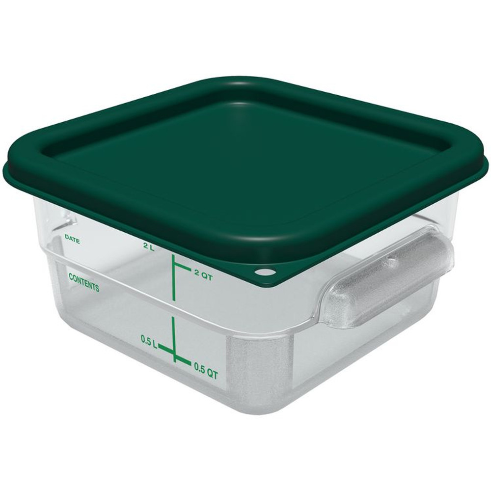 CFS BRANDS Carlisle 1197008 Squares Food Storage Container Lid, 7.31 x 7.31 x 0.63, Forest Green, Plastic