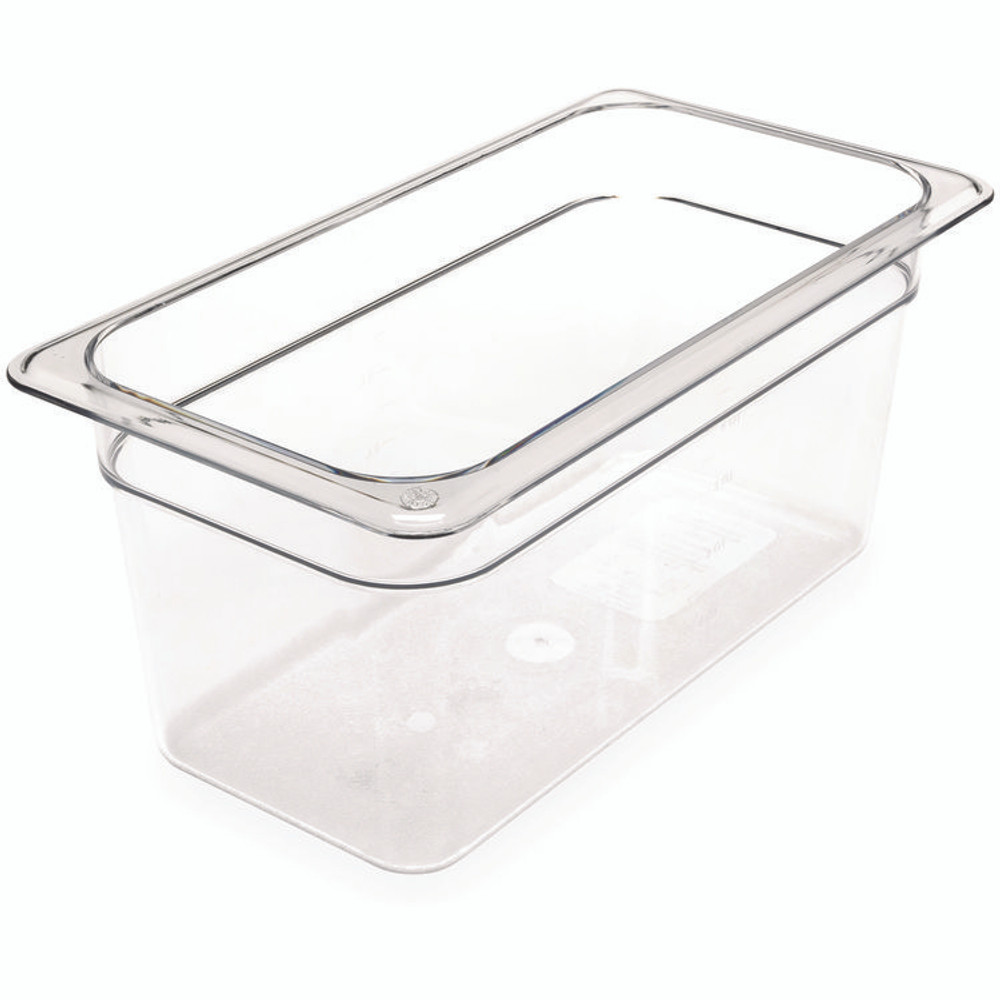 CFS BRANDS Carlisle 3066207 StorPlus Polycarbonate Food Pan, 5.7 qt, 6.88 x 12.75 x 6, Clear, Plastic