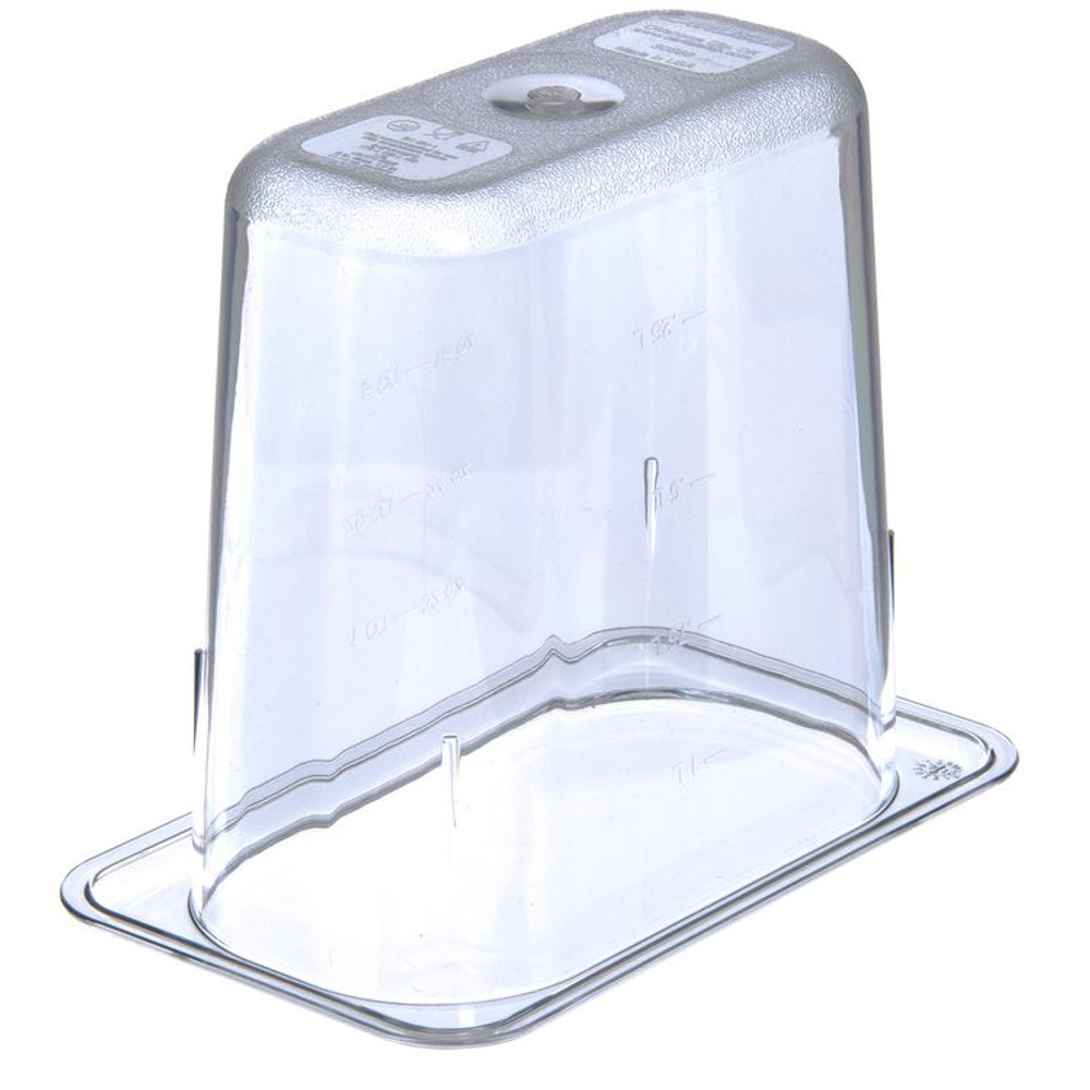 CFS BRANDS Carlisle 3068807 StorPlus Polycarbonate Food Pan, 1.4 qt, 4.25 x 6.93 x 6, Clear, Plastic