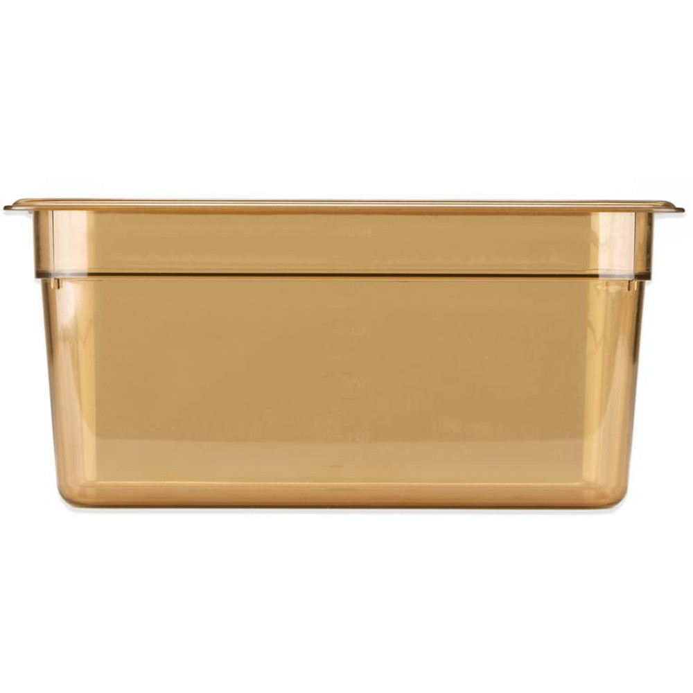 CFS BRANDS Carlisle 3086213 StorPlus High Heat Food Pan, 5.7 qt, 12.75 x 12.75 x 6, Amber, Plastic