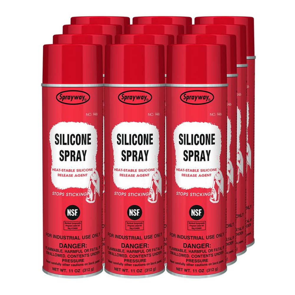 PLZ CORP Sprayway® 946 Silicone Spray Release Agent, 11 oz Aerosol Spray, 12 Cans/Carton