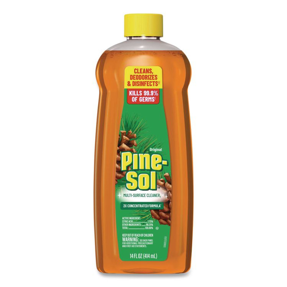 CLOROX SALES CO. Pine-Sol® 60146EA Multi-Surface Cleaner Disinfectant Concentrated, Pine Scent, 14 oz Bottle