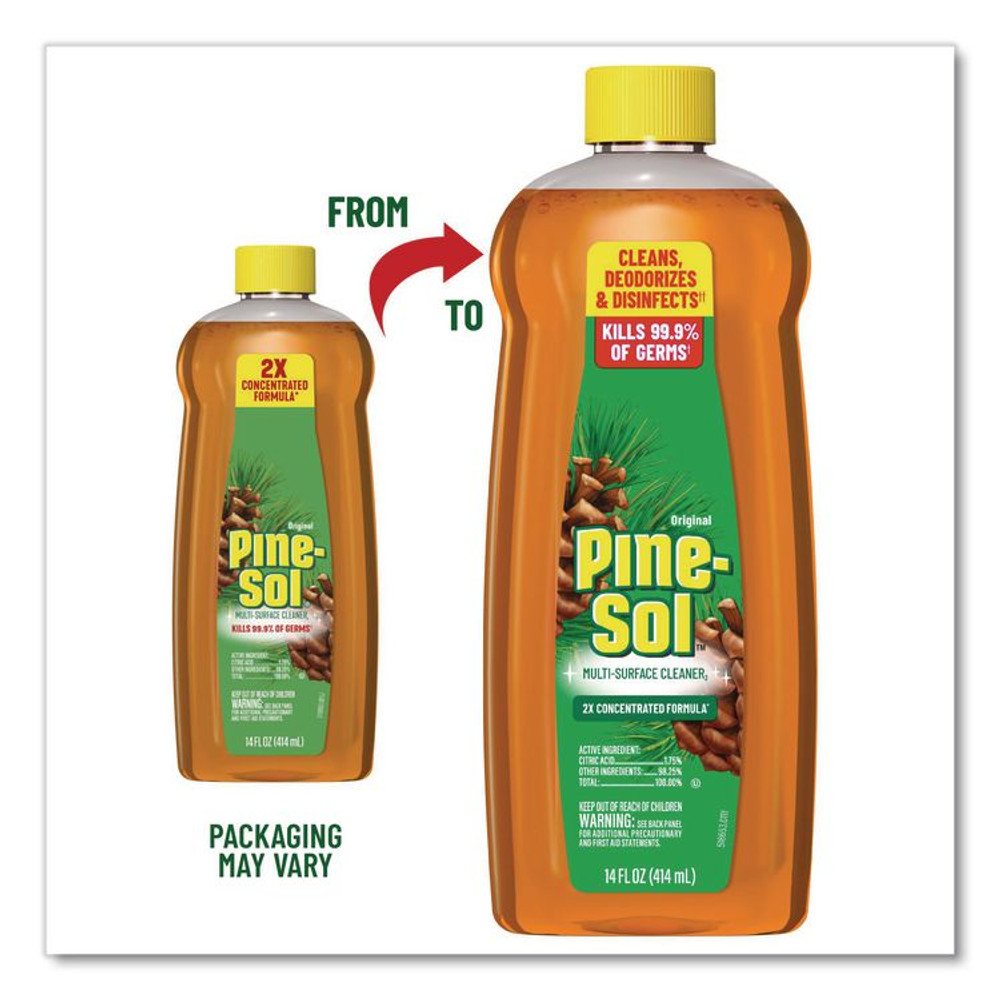 CLOROX SALES CO. Pine-Sol® 60146EA Multi-Surface Cleaner Disinfectant Concentrated, Pine Scent, 14 oz Bottle