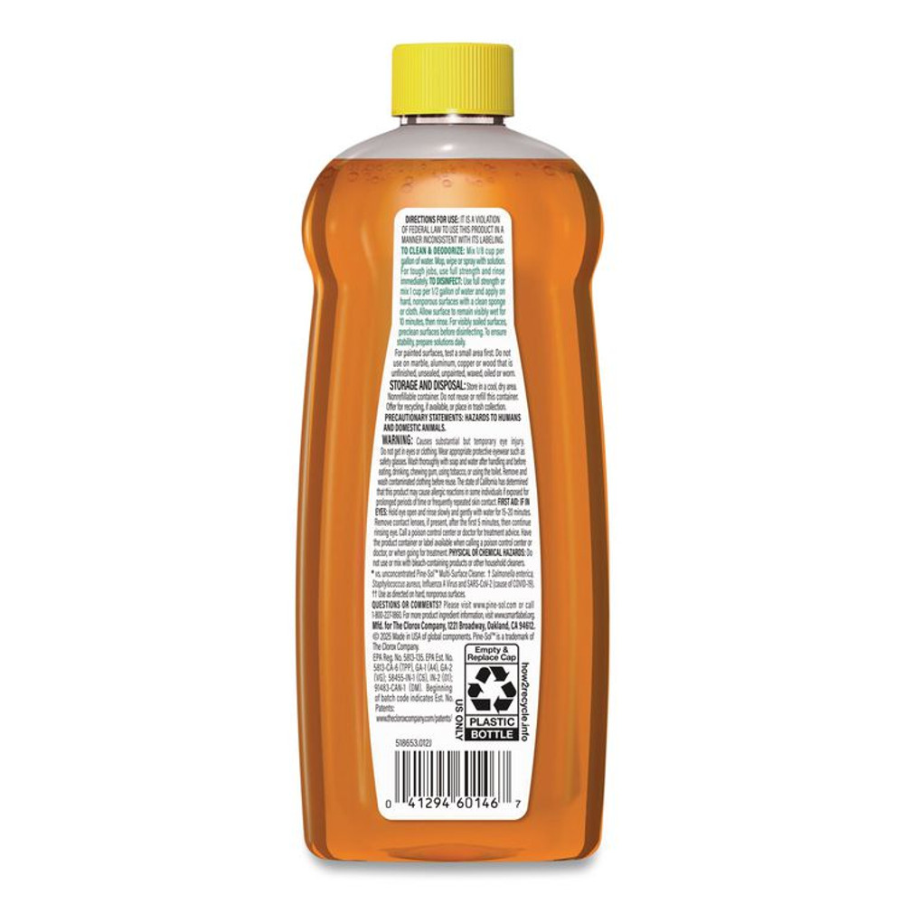 CLOROX SALES CO. Pine-Sol® 60146EA Multi-Surface Cleaner Disinfectant Concentrated, Pine Scent, 14 oz Bottle