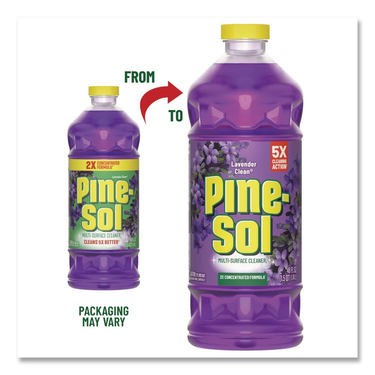 CLOROX SALES CO. Pine-Sol® 60153CT Multi-Surface Cleaner Concentrated, Lavender Clean, 24 oz Bottle, 12/Carton