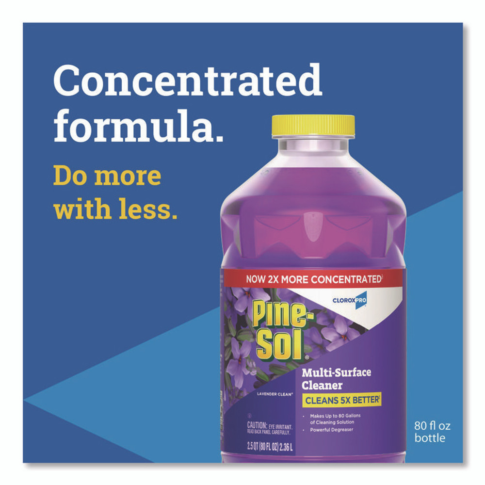 CLOROX SALES CO. Pine-Sol® 60608EA CloroxPro Multi-Surface Cleaner Concentrated, Lavender Clean Scent, 80 oz Bottle