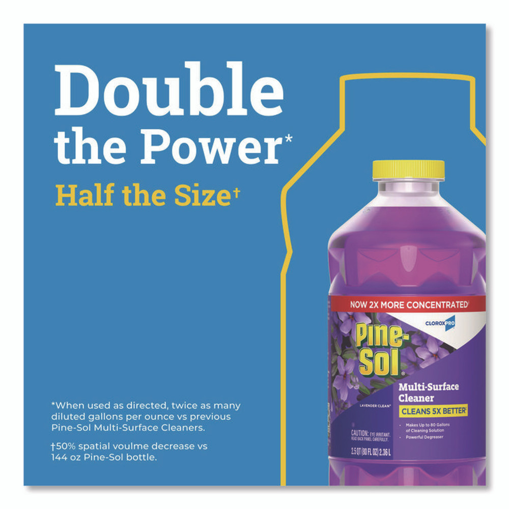 CLOROX SALES CO. Pine-Sol® 60608EA CloroxPro Multi-Surface Cleaner Concentrated, Lavender Clean Scent, 80 oz Bottle