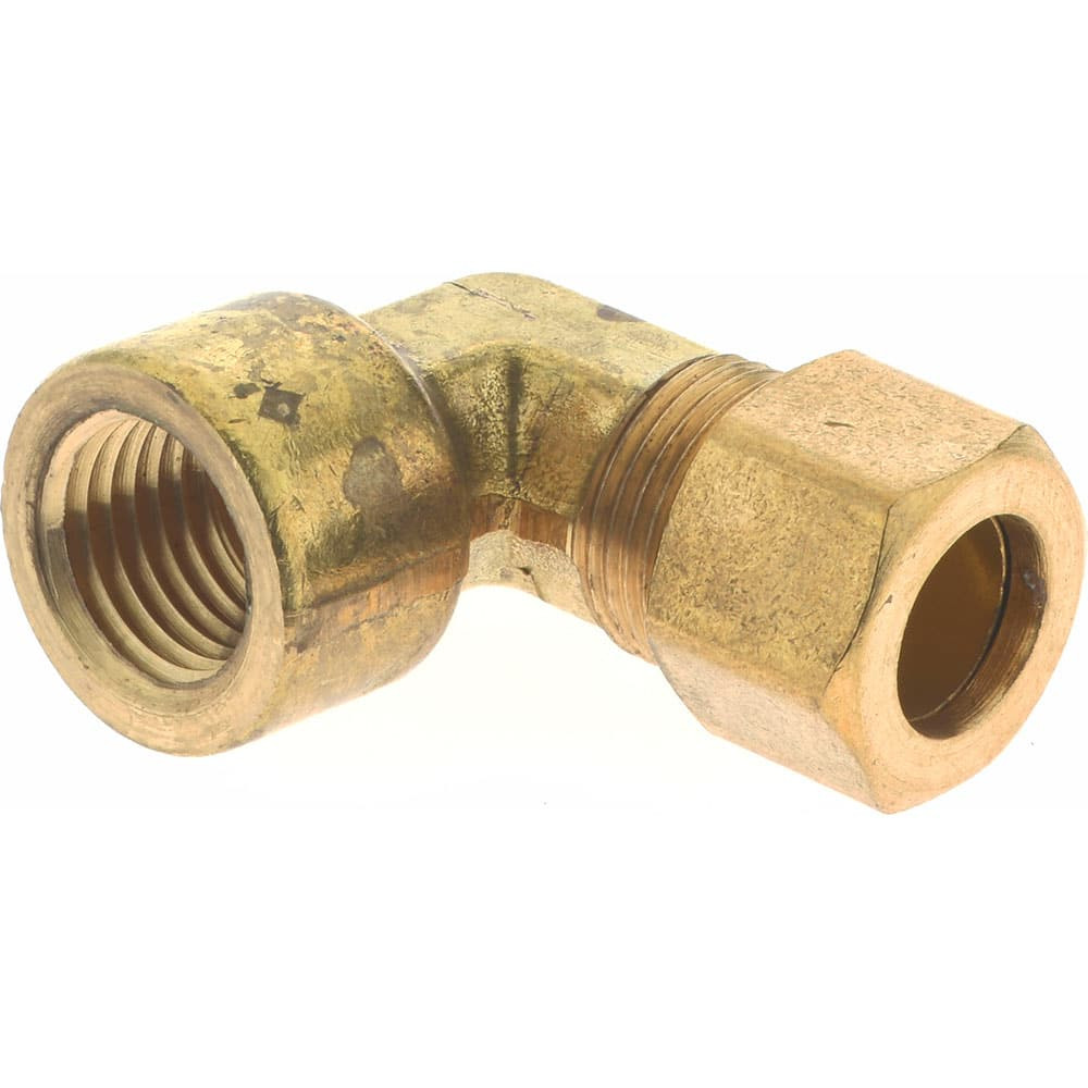 CerroBrass P-70A-6B Compression Tube Female Elbow: 1/4" Thread, Compression x FNPT