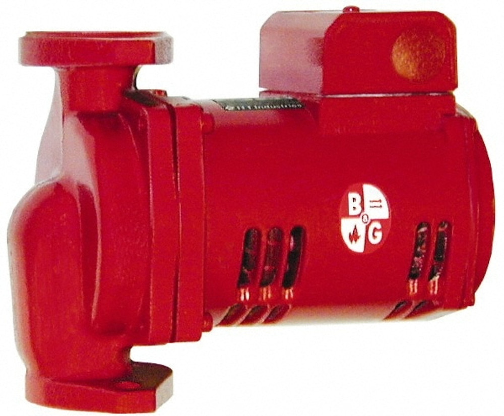 Bell & Gossett 1BL012 1/12 hp, 8-5/8" Long, 1 Phase, Cast Iron Housing, Noryl Impeller, Inline Circulator Pump