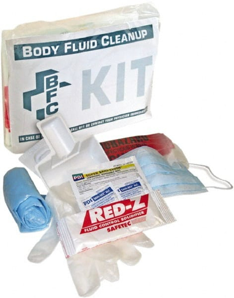 North 552001 Body Fluid Clean-Up Kit: 13 Pc, for 1 Person
