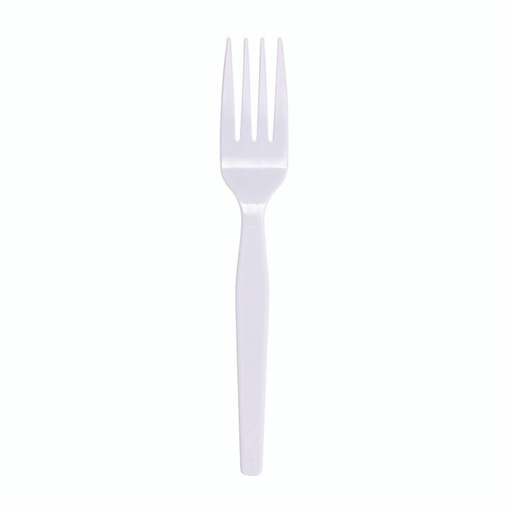 BOARDWALK FORKMWPSCT Mediumweight Polystyrene, Fork, White, 10 Boxes of 100/Carton