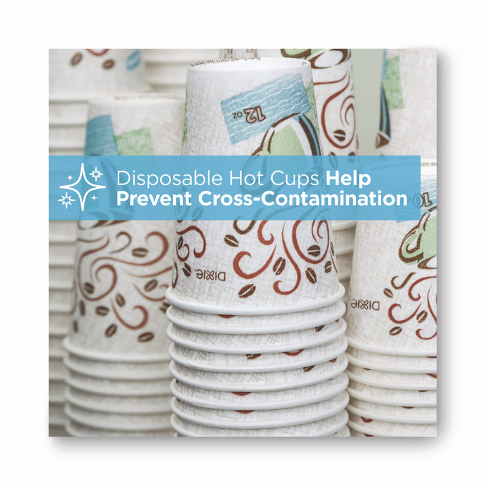 GEORGIA PACIFIC Dixie® 5320CDPK PerfecTouch Paper Hot Cups, 20 oz, Coffee Haze Design, 25/Pack